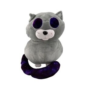 Ideal Toys Direct Plush Gray &‎ Purple Cat Cosmic Space Stuffed Animal Kitty